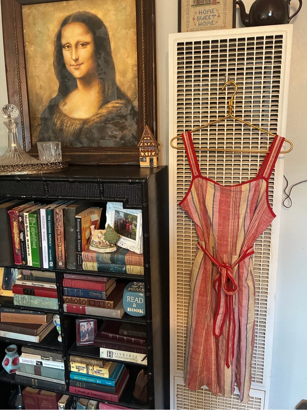 41 Hawthorne  Striped Red and Tan Sundress